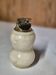 Briquet de table vintage pierre albâtre marbre sculpté mécanisme métal