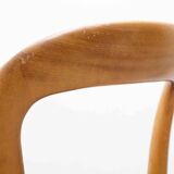 Green and oak art nouveau style bistro chair