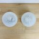 Pair of speckled glass wall lights from Vianne Domec half sphere