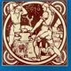 Set of 6 John Moyr Smith 15×15cm tiles – collector's items