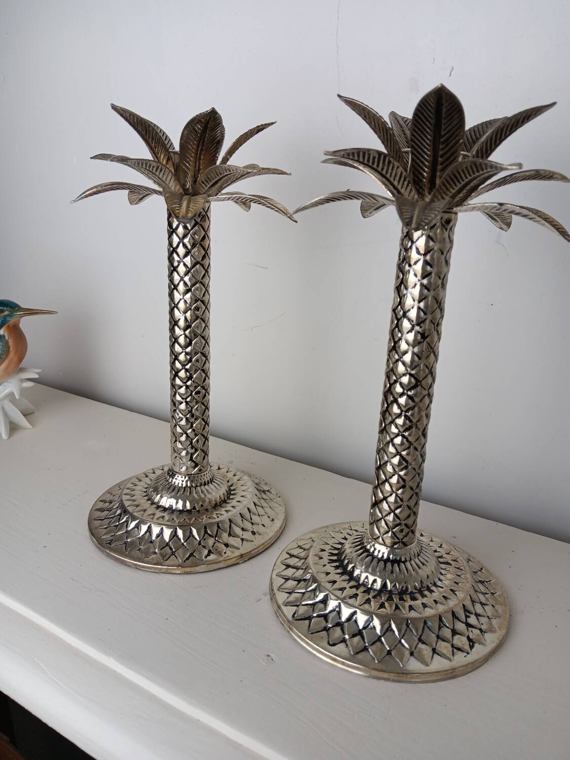 Palm tree candle holders