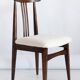 Beech chair with light boucle fabric, design by M. Zielinski, Europe, 1960s