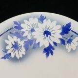 Compotier en faience de St AMAND décor blue flower