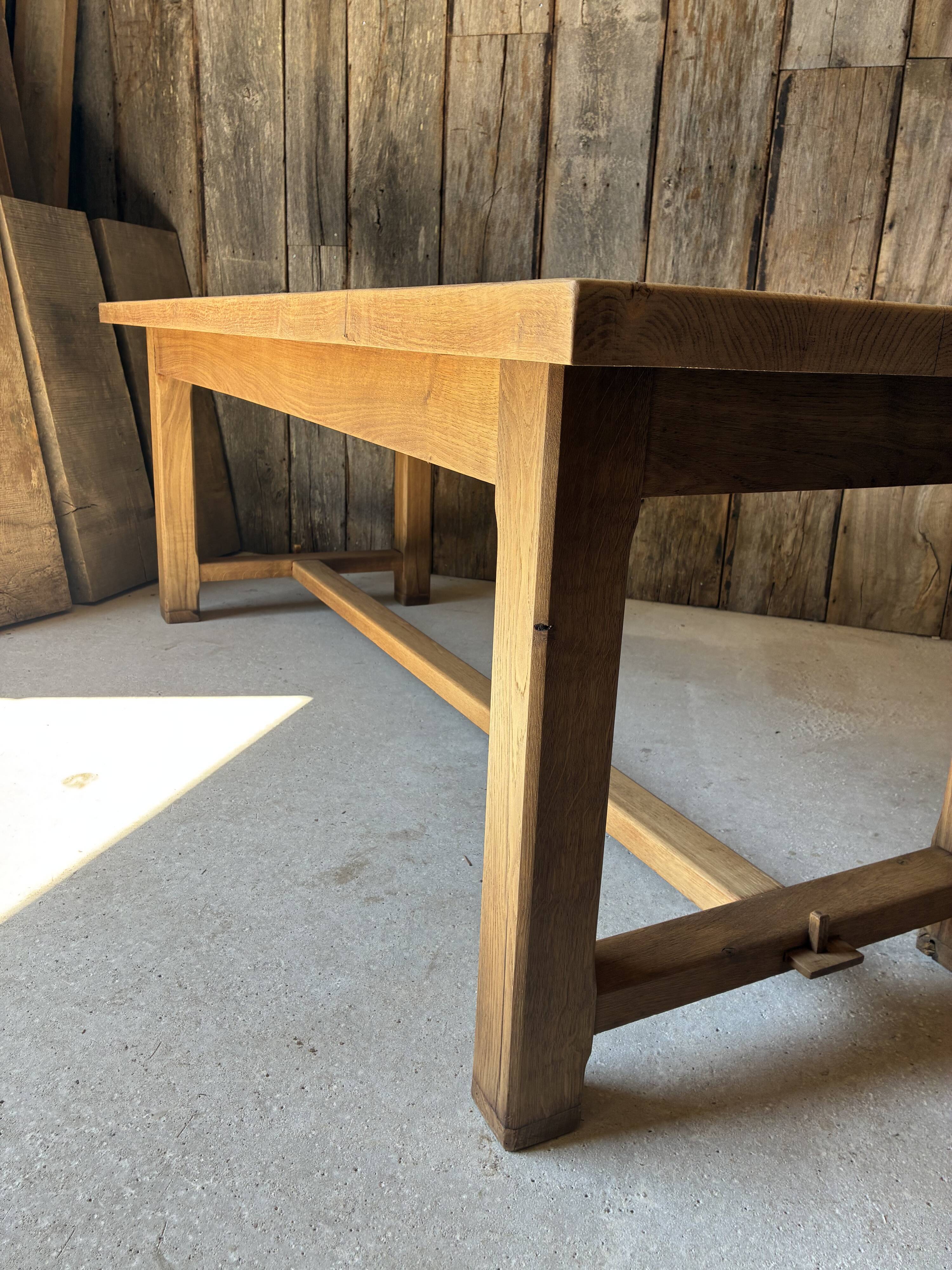 Solid oak farmhouse table