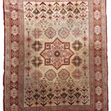 Tapis Vintage Sivas Turc en Laine, Années 1960, Design Géométrique