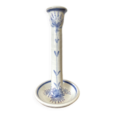 Ceramic candle holder with floral decoration, Brittany