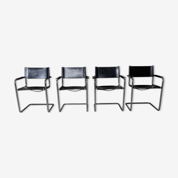 Set de 4 chaises cantilever edition Matteo Grassi