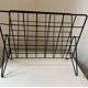 Black metal vinyl magazine rack design