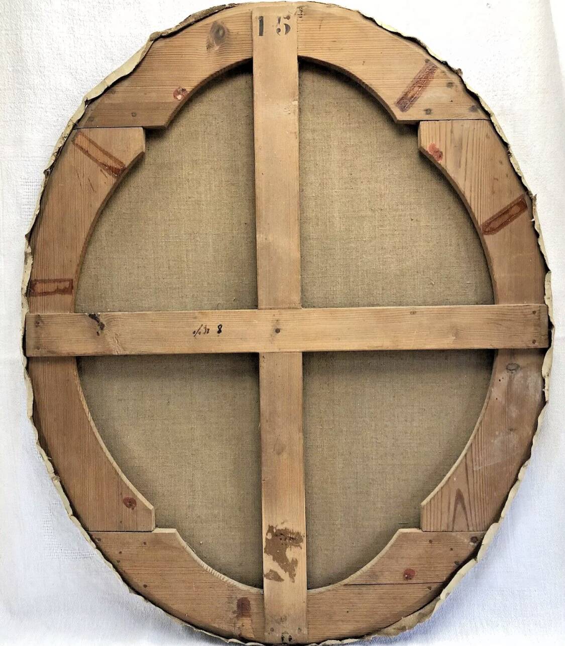 Oil painting on canvas XIX portrait Chevalier d'Eon