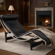 LC4 chaise longue signed – Le Corbusier / Cassina – black leather
