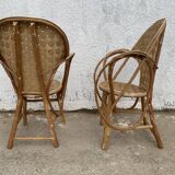 Chestnut armchairs (pair)