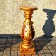 Decorative plaster column - gold lamp base - Creation JP France