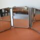 Antique triptych barber mirror