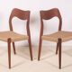 6x Niels Møller Model 71 teak, 1960s, Denmark