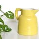 Water pitcher yellow ceramic, 1960s vintage French