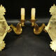 Pair of empire style swan sconces - petitot