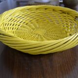 yellow trash can
