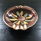 Ashtray flamed floral decoration