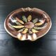 Ashtray flamed floral decoration