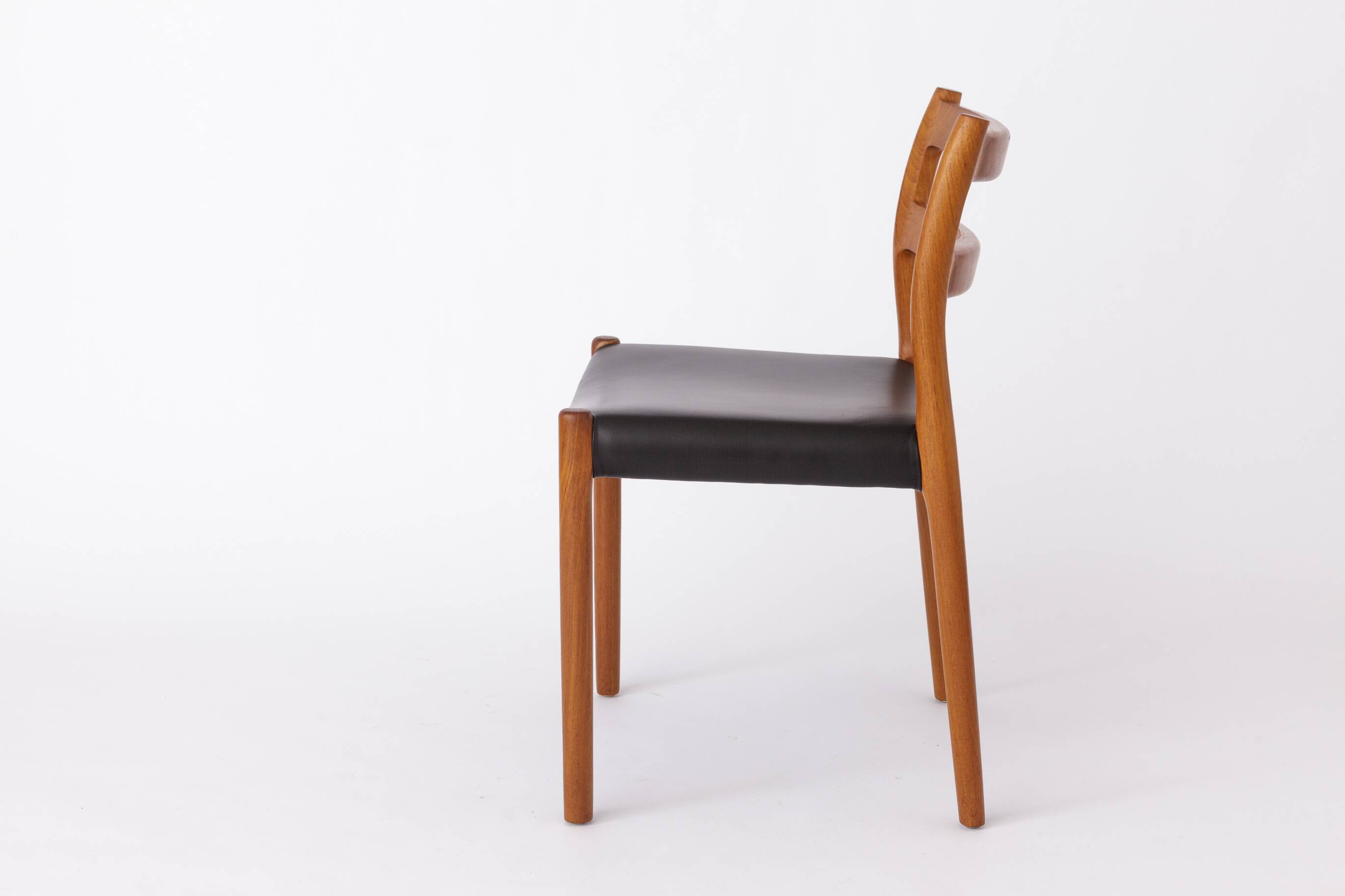 Set of 5 Niels Otto Møller Model 84 Chairs – Danish Teak & Leather
