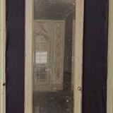 Napoleon III style mirror and woodwork console in 19th century patinated wood