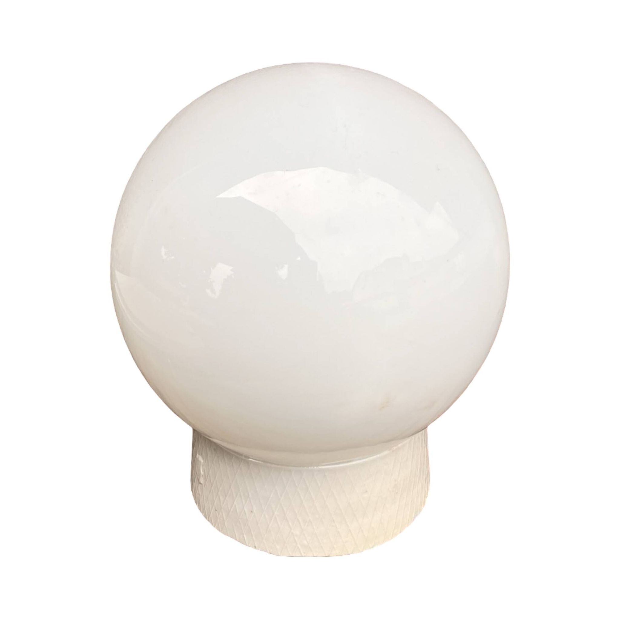 Industrial wall lamp, white, glass, foton, poland, 1960s.