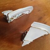Set of 2 60's corner wall lights