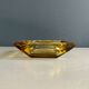 Cendrier vintage en verre jaune
