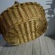 Vintage wicker basket braided edge