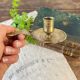 Brass cellar rat candle holder