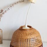 Vintage wicker pendant lamp