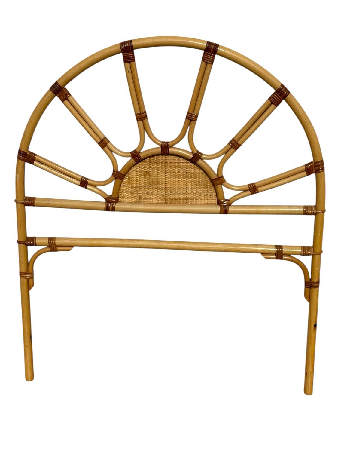 1970s rattan headboard from France
