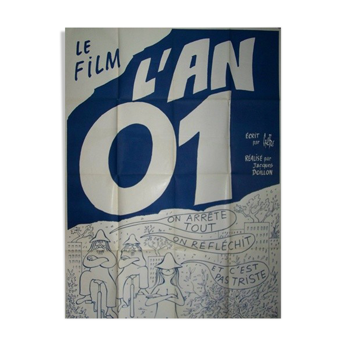 Original poster 1973 vintage the year 01 gébé jacques doillon 120x1560 cm