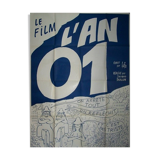 Original poster 1973 vintage the year 01 gébé jacques doillon 120x1560 cm