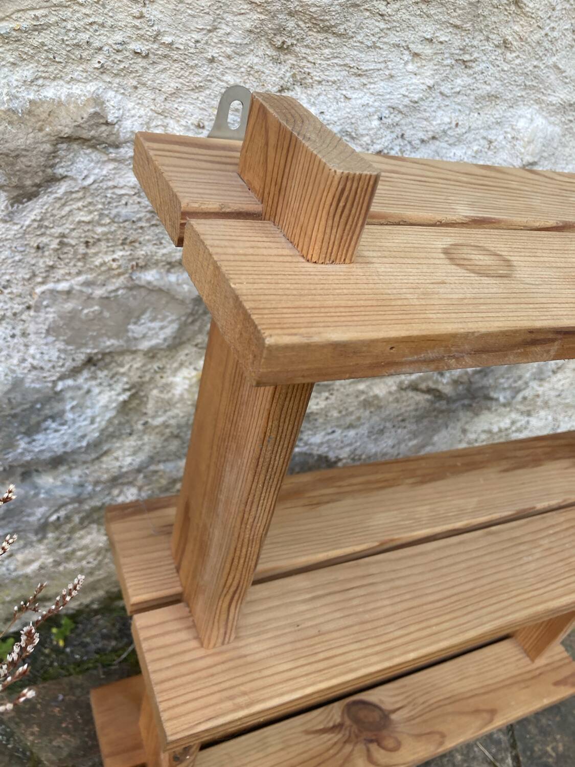 Vintage pine wall shelf