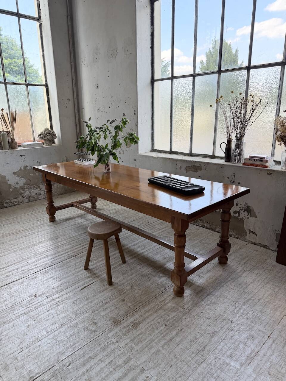 Table repas style drapière noyer 2m5/3m5 1900