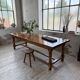 Table repas style drapière noyer 2m5/3m5 1900