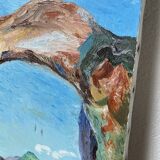 Oil on panel Etretat
