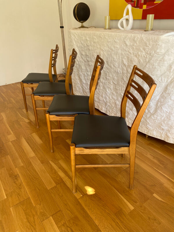 Lot de 4 chaises scandinaves de farstrup