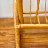 Vintage rattan magazine holder from the 60s and 70s