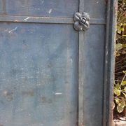 Solid gate, garden iron, H227x110cm, old, exterior door