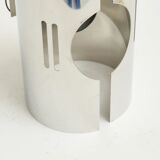 Pair of chrome wall lights with slits, 1970s