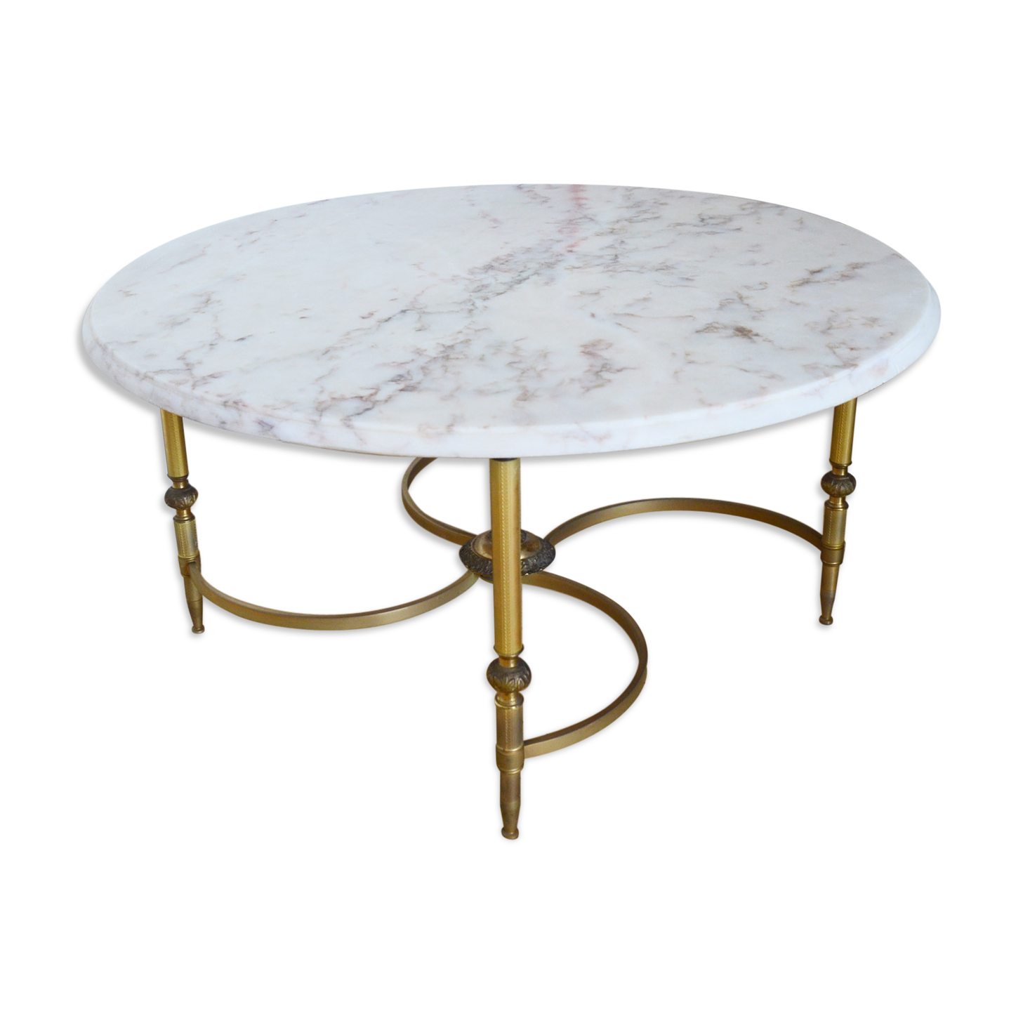 60s marble marble round coffee table