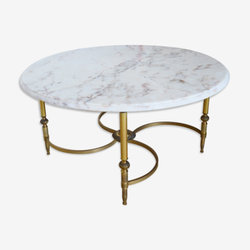 60s marble marble round coffee table