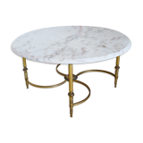 60s marble marble round coffee table