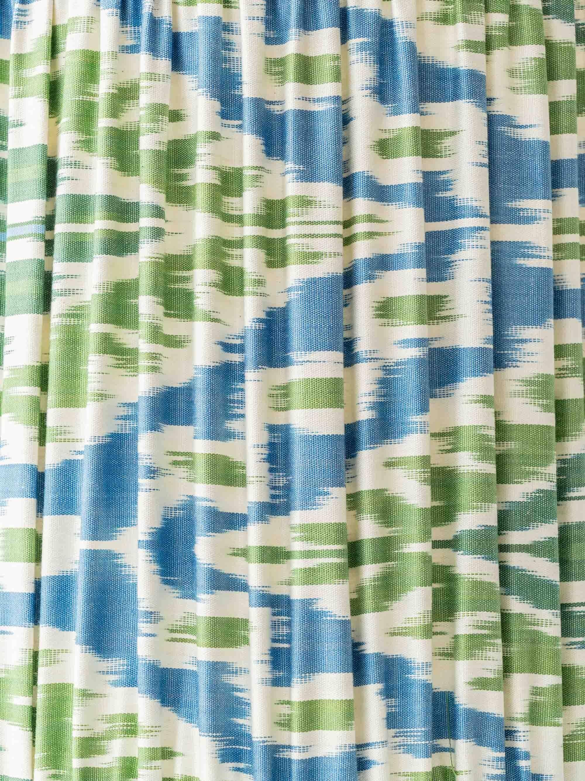 Art Deco pineapple table lamp by Charles Catteau with new Ikat silk shade, 1920s.