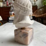 Bust of Zeus in plaster and marble