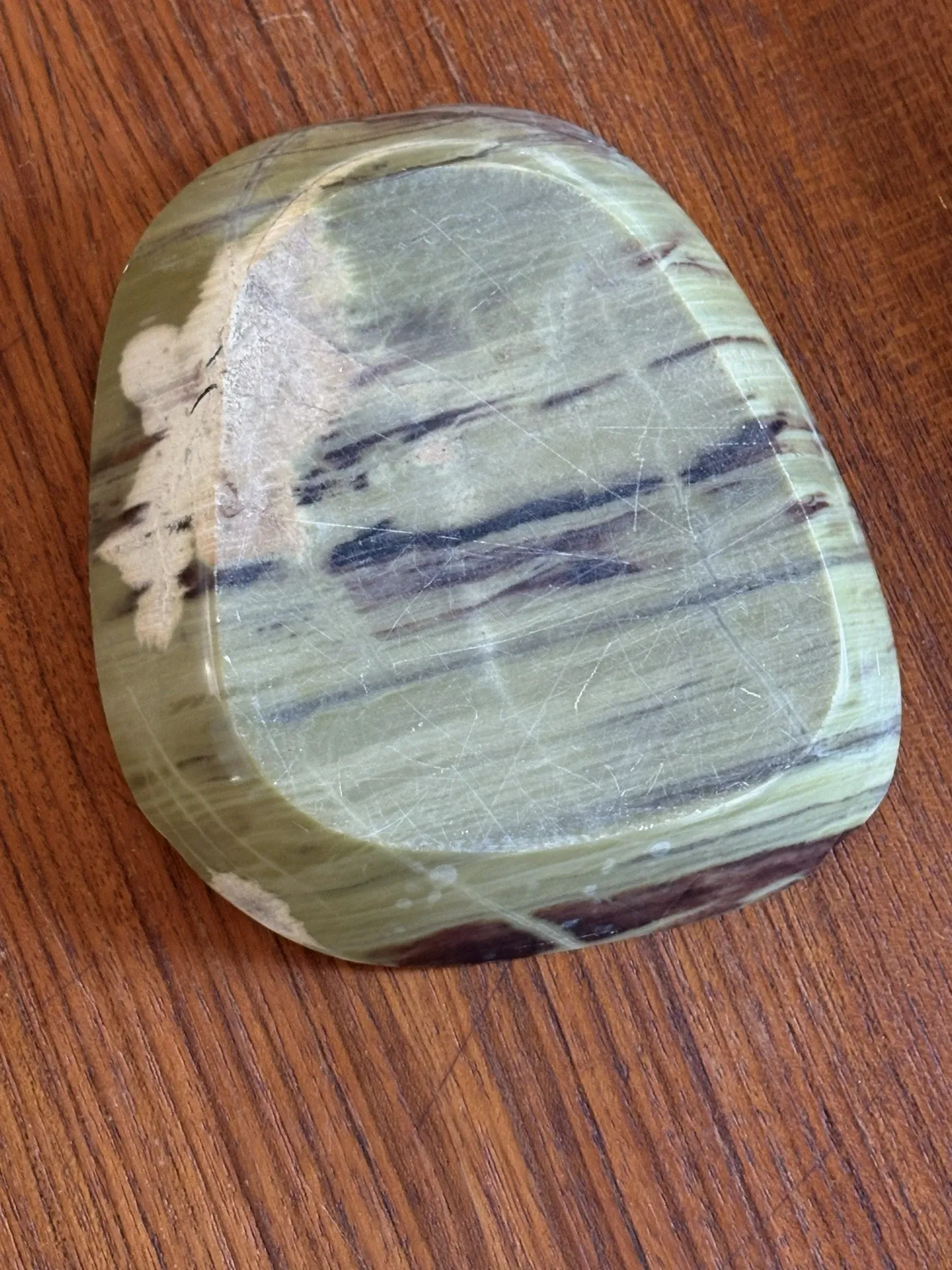 Vintage green onyx ashtray