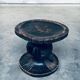 Handcrafted Low Stool in Carved Stained Wood, Africa, 1950s
