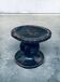 Handcrafted Low Stool in Carved Stained Wood, Africa, 1950s